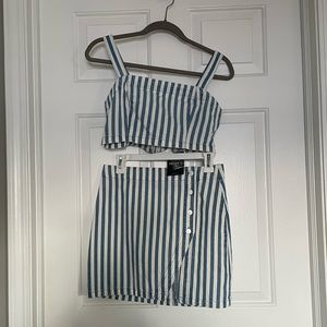 Forever 21 skirt and crop top set size medium